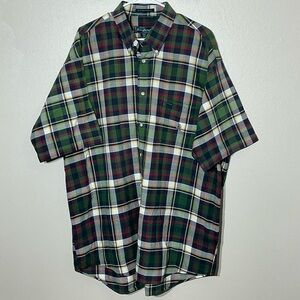 Siegfried Mens 2XLT Button Up Plaid Shirt